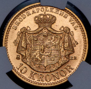 10 крон 1901 (Швеция) (в слабе)
