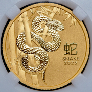 100 долларов 2025 "Год змеи" (Австралия) (в слабе) P