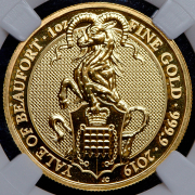 100 фунтов 2019 "Йель Бофорта" (Великобритания) (в слабе)