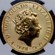 100 фунтов 2021 "Белая борзая Ричмонда" (Великобритания) (в слабе)