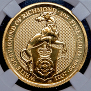 100 фунтов 2021 "Белая борзая Ричмонда" (Великобритания) (в слабе)