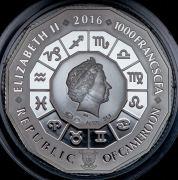 1000 франков 2016 "Талисман удачи" (Камерун) ММД