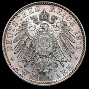 2 марки 1911 "90-летие Луитпольда Баварского" (Бавария) D