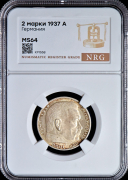2 марки 1937 (Германия) (в слабе)