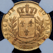 20 франков 1814 (Франция) (в слабе) А