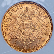 20 марок 1912 (Пруссия) (в слабе) А