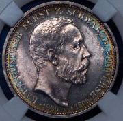 3 марки 1909 "Смерть Карла Гюнтера" (Шварцбург-Зондерсгаузен) (в слабе) A