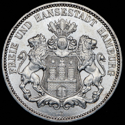 3 марки 1914 (Гамбург) J