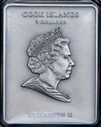 5 долларов 2010  "Скульптуры мира - Давид" (Острова Кука)