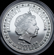 5 долларов 2013 "С новым годом" (Острова Кука) (в п/у)