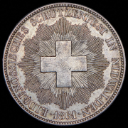5 франков 1861 "Стрелковый фестиваль в Нидвальдене" (Швейцария)