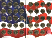 Набор из 39 монет 1 доллар 2007-2016 "Президенты США" (США) (в п/у)