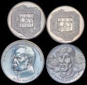 Набор из 4 сер. монет 1974, 1988 (Польша)