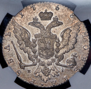 Рубль 1768 (в слабе) ММД-ЕI