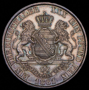 Талер 1861 (Саксония)  B