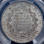 Талер 1864 "25-летие правления герцога Адольфа" (Нассау) (в слабе)