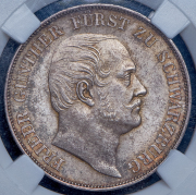 Талер 1866 (Шварцбург-Рудольштадт) (в слабе)