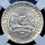 1/2 доллара 1946 "100 лет штату Айова" (США) (в слабе)