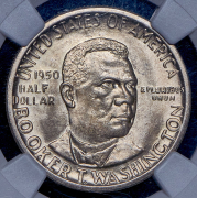 1/2 доллара 1950 "Букер Талиафер Вашингтон" (США) (в слабе) S