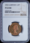 1/2 пенни 1953 (ЮАР) (в слабе)