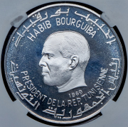 1 динар 1969 "Эль-Джем" (Тунис) (в слабе)