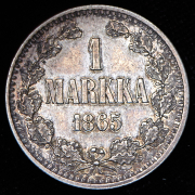 1 марка 1865 (Финляндия) S