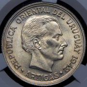 1 песо 1942 (Уругвай) (в слабе)