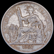 1 пиастр 1902 (Французский Индокитай) А