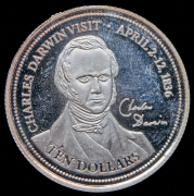 10 долларов 2003 "Визит Чарльза Дарвина" (Кокосовые острова)