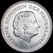 10 гульденов 1970 "25 лет освобождения Нидерландов от фашистских захватчиков" (Нидерланды)