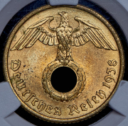 10 пфеннигов 1938 (Германия) (в слабе) А