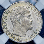 16 скиллингов 1857 (Дания) (в слабе)