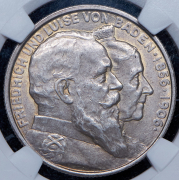 2 марки 1906 "50 лет свадьбе Фридриха I и Луизы Прусской" (Баден) (в слабе)