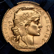 20 франков 1911 (Франция) (в слабе)