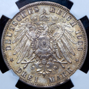 3 марки 1908 (Пруссия) (в слабе) А