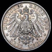 3 марки 1909 "Смерть Карла Гюнтера" (Шварцбург-Зондерсгаузен) А