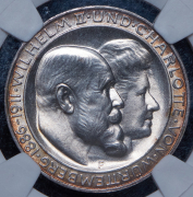 3 марки 1911 "25-летие свадьбы Вильгельма и Шарлоты" (Вюртемберг) (в слабе) F