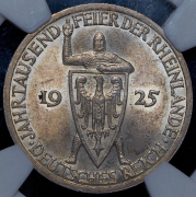 3 марки 1925 "1000-летие Рейнланда" (Германия) (в слабе) A