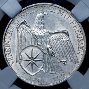 3 марки 1929 "Объединение Вальдека и Пруссии" (Германия) (в слабе)