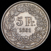 5 франков 1851 (Швейцария)  A