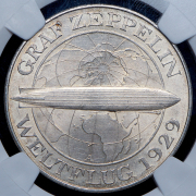 5 марок 1930 "Граф Цеппелин" (Германия) (в слабе) А