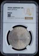 5 марок 1930 "Граф Цеппелин" (Германия) (в слабе)