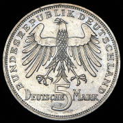 5 марок 1955 "Фридрих Шиллер" (Германия) F