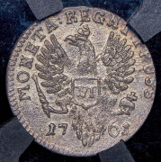 6 грошей 1761 (в слабе)