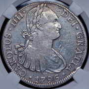 8 реалов 1796 (Испания) (в слабе)