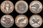 Комплект из 6 сер  монет 1935 "Договор Вайтанги" (Новая Зеландия) (в слабах)