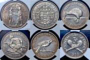 Комплект из 6 сер  монет 1935 "Договор Вайтанги" (Новая Зеландия) (в слабах)