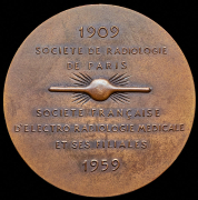 Медаль "В память 50-тилетия французского общества радиологии Париж" (Франция) 1959