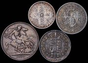Набор из 4 сер. монет 1849-1893 (Великобритания)