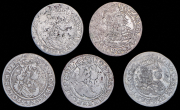 Набор из 5 сер. монет 6 грошей (Польша)